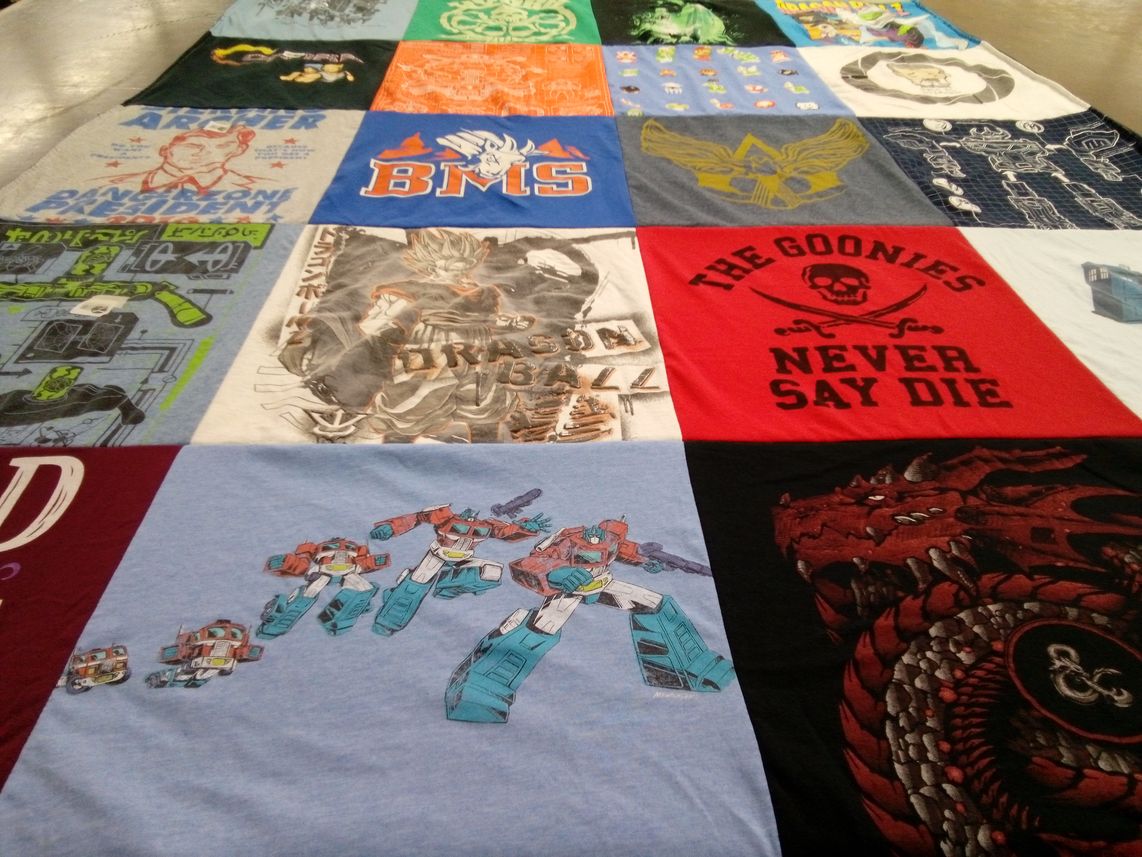 T-shirt quilt from bms school by Brandon from SD