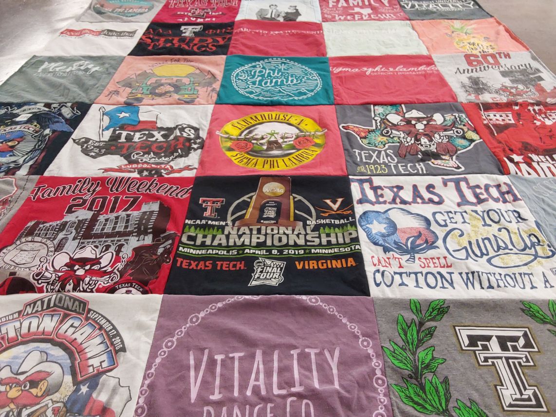 T-shirt quilt from texas tech university by Sandy from TX