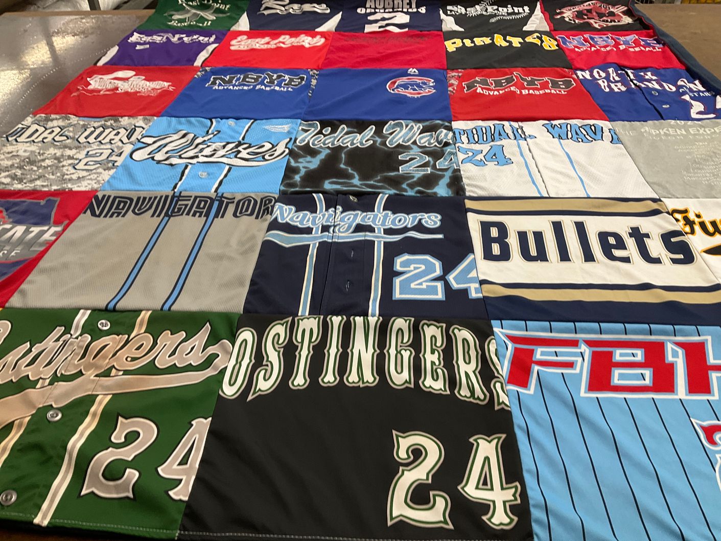 T-shirt quilt featuring navigators, ostingers by Beatriz from FL