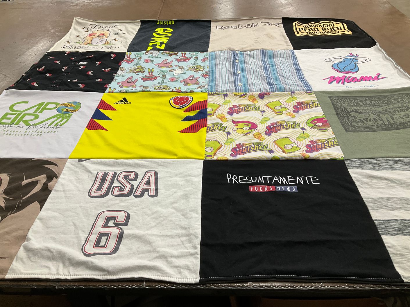 T-shirt quilt with basketball, cartoons themes by JOHANA from FL