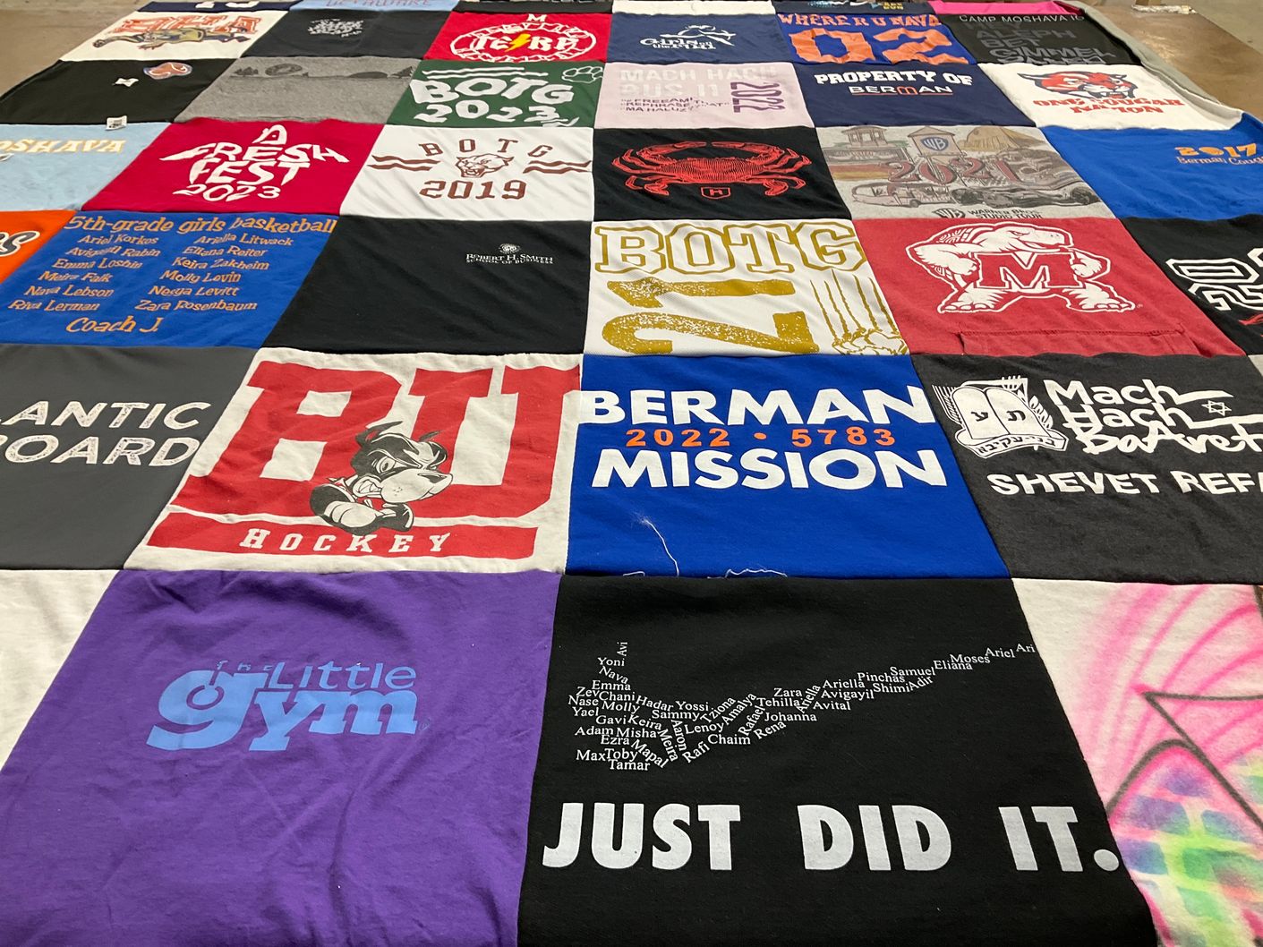 T-shirt quilt from boston university by Aviva from MD