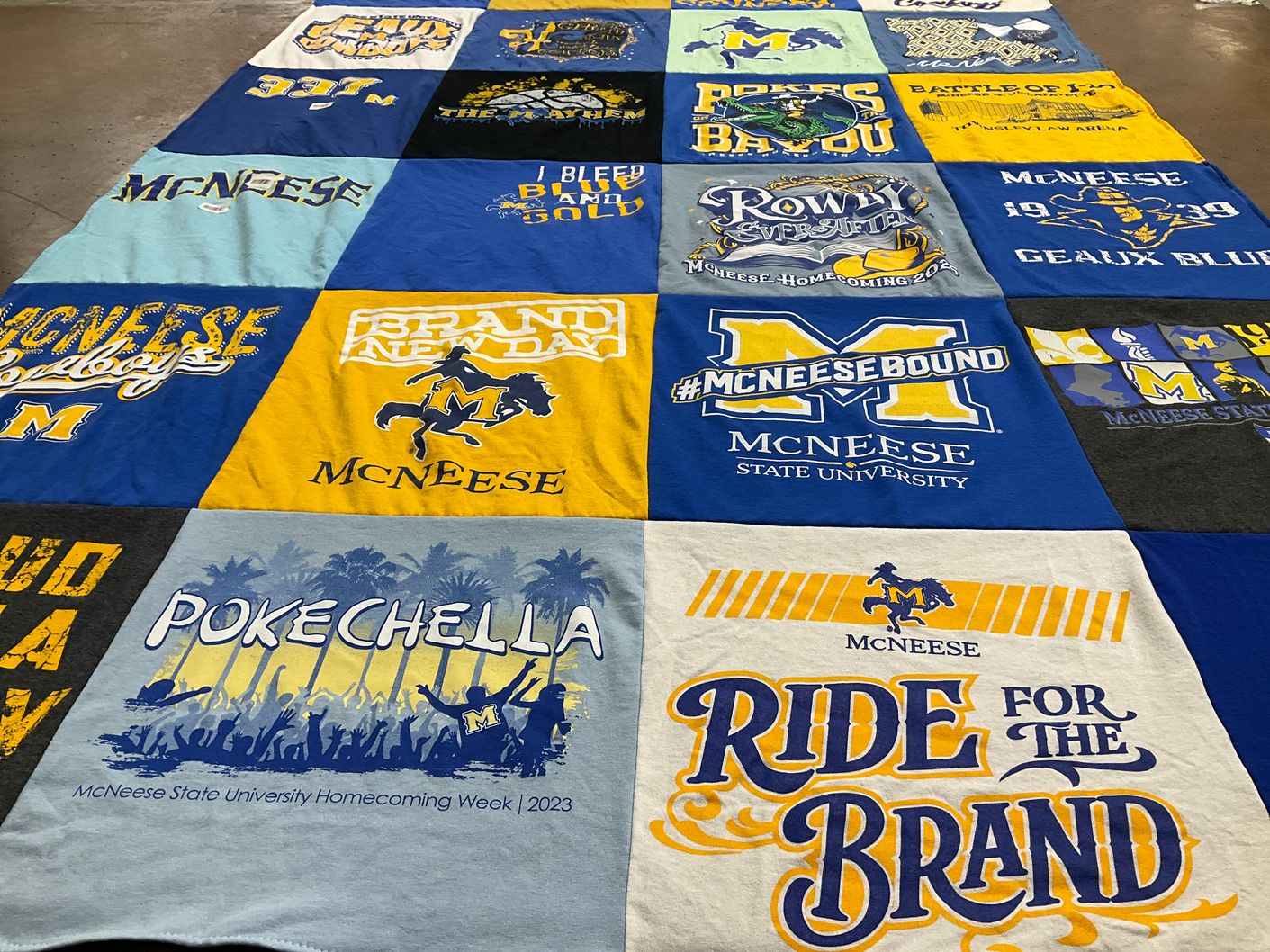 T-shirt quilt from mcneese state university by Katie from LA