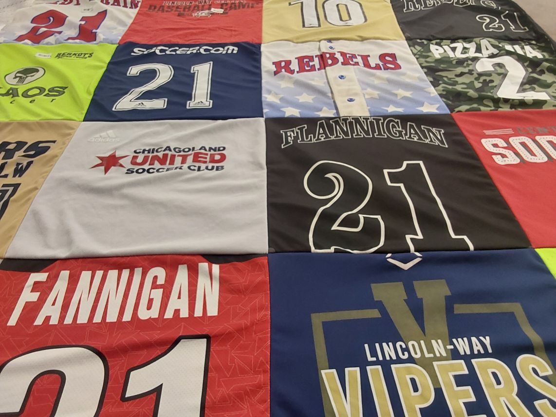 T-shirt quilt featuring rebels, vipers by Kimberly from IL