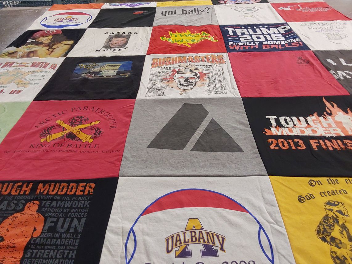 T-shirt quilt from university at albany by Mary from NY