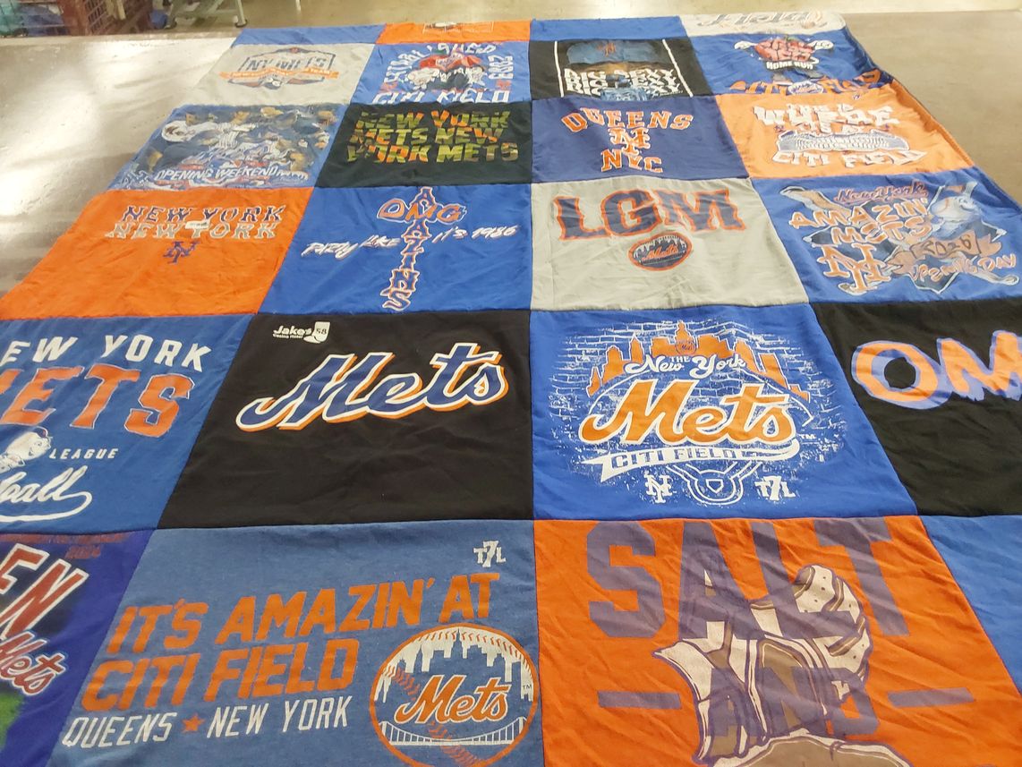 T-shirt quilt featuring new york mets by Peter from NY