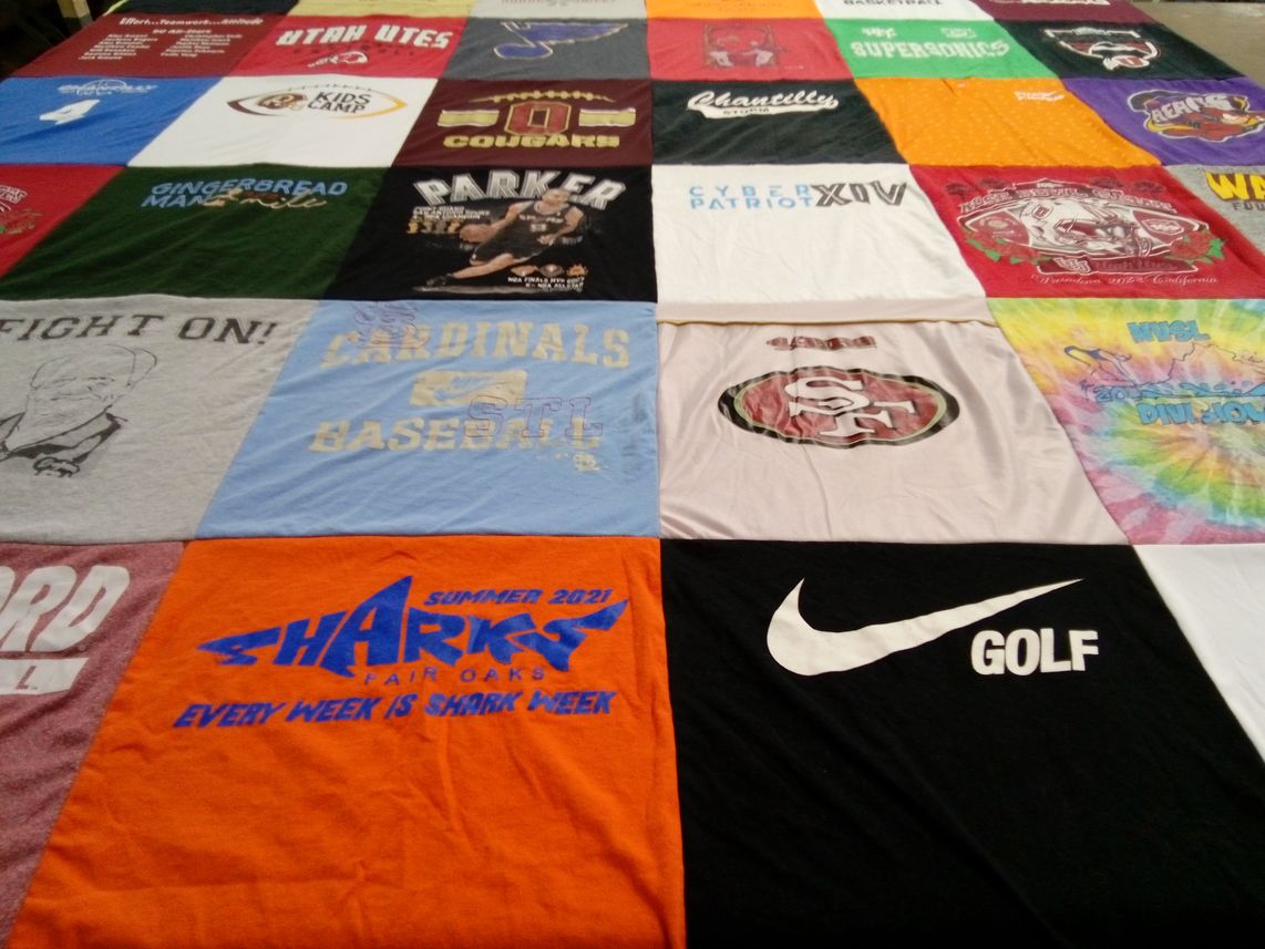 T-shirt quilt featuring san francisco 49ers by Jessica from VA