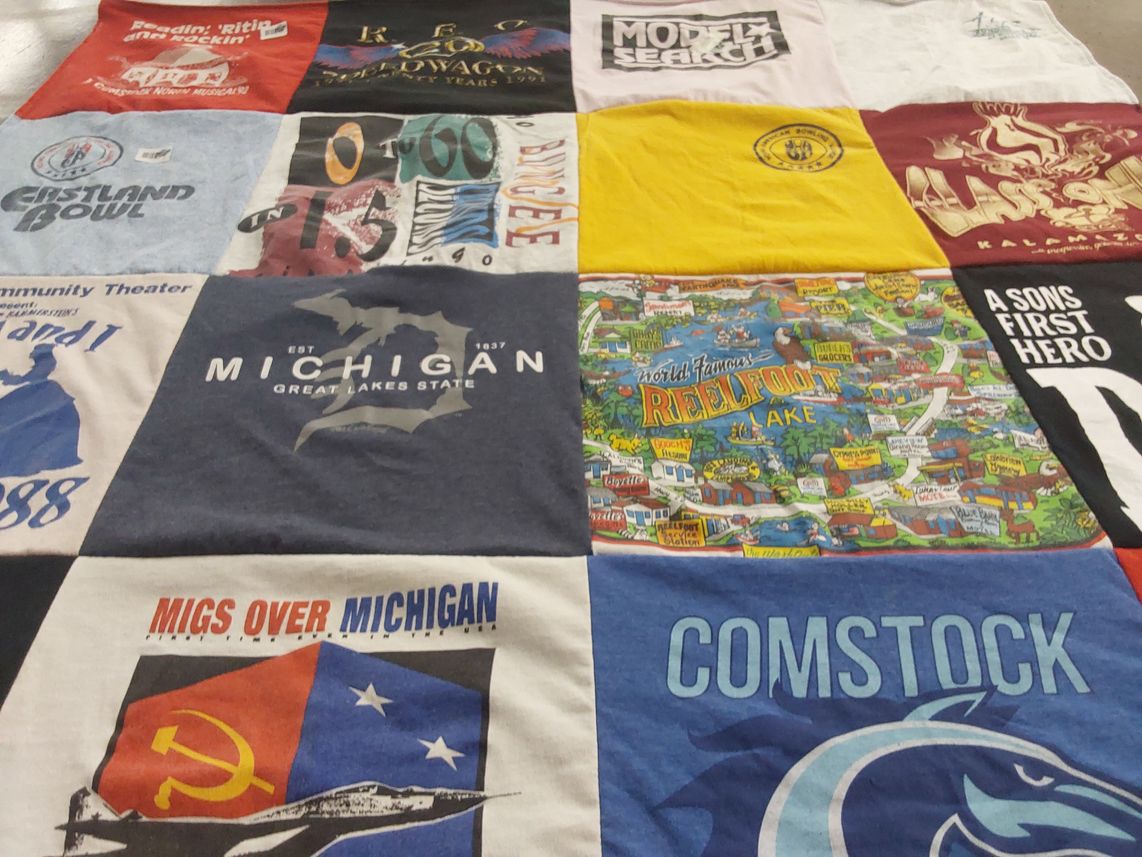 T-shirt quilt from comstock high school by Pamela from MI