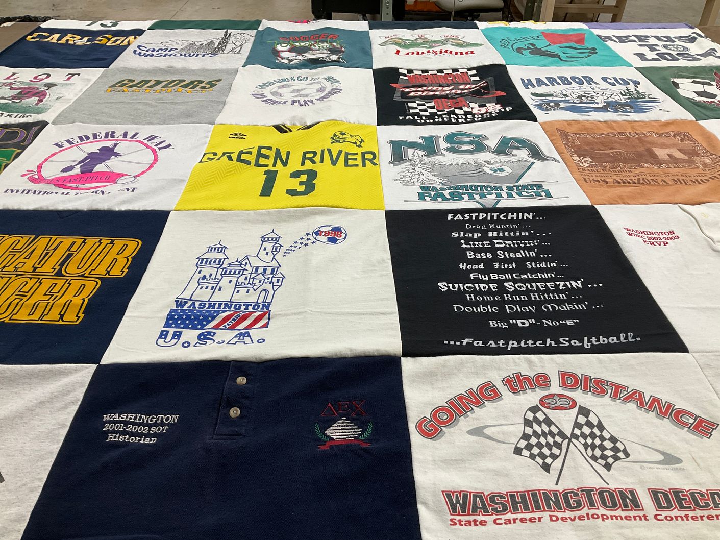T-shirt quilt from washington state university by Sharon from WA