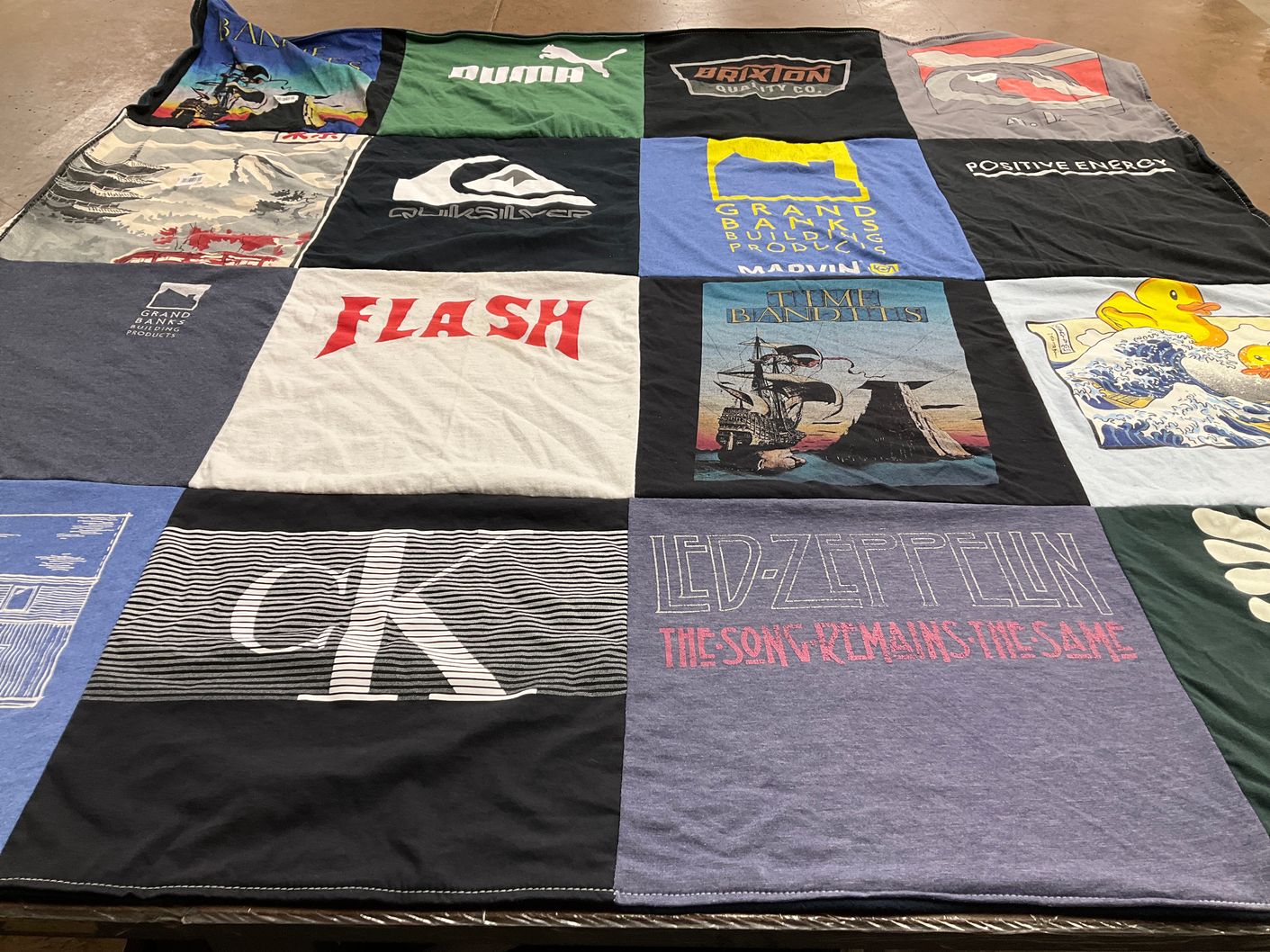 T-shirt quilt with music, fashion themes by Meaghan from MA