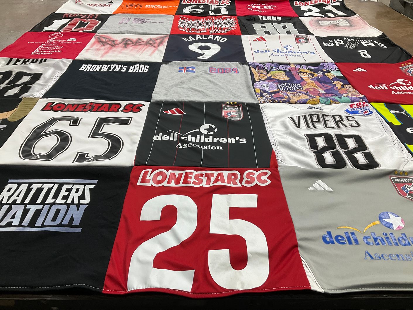 T-shirt quilt featuring lonestar sc by Jill from TX
