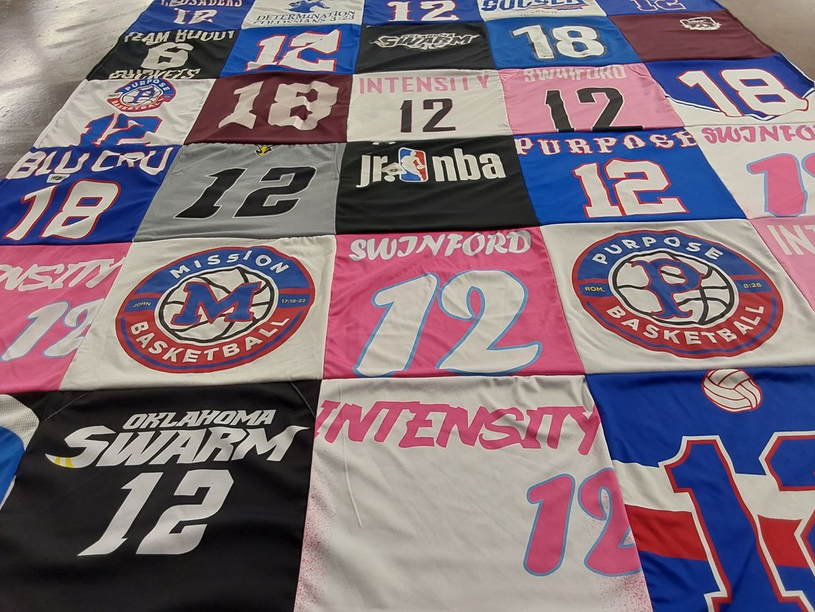 T-shirt quilt featuring oklahoma swarm basketball by Monica from OK