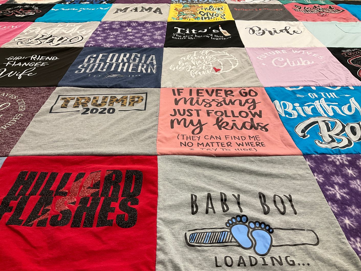 T-shirt quilt from georgia southern university, hilliard high school by Tommie from FL