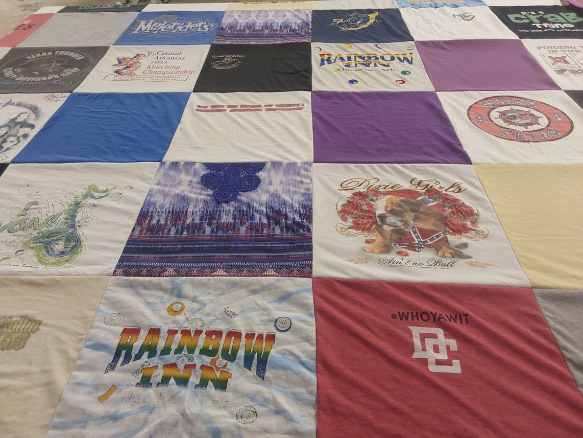 T-shirt quilt from central arkansas university by Donna from AR