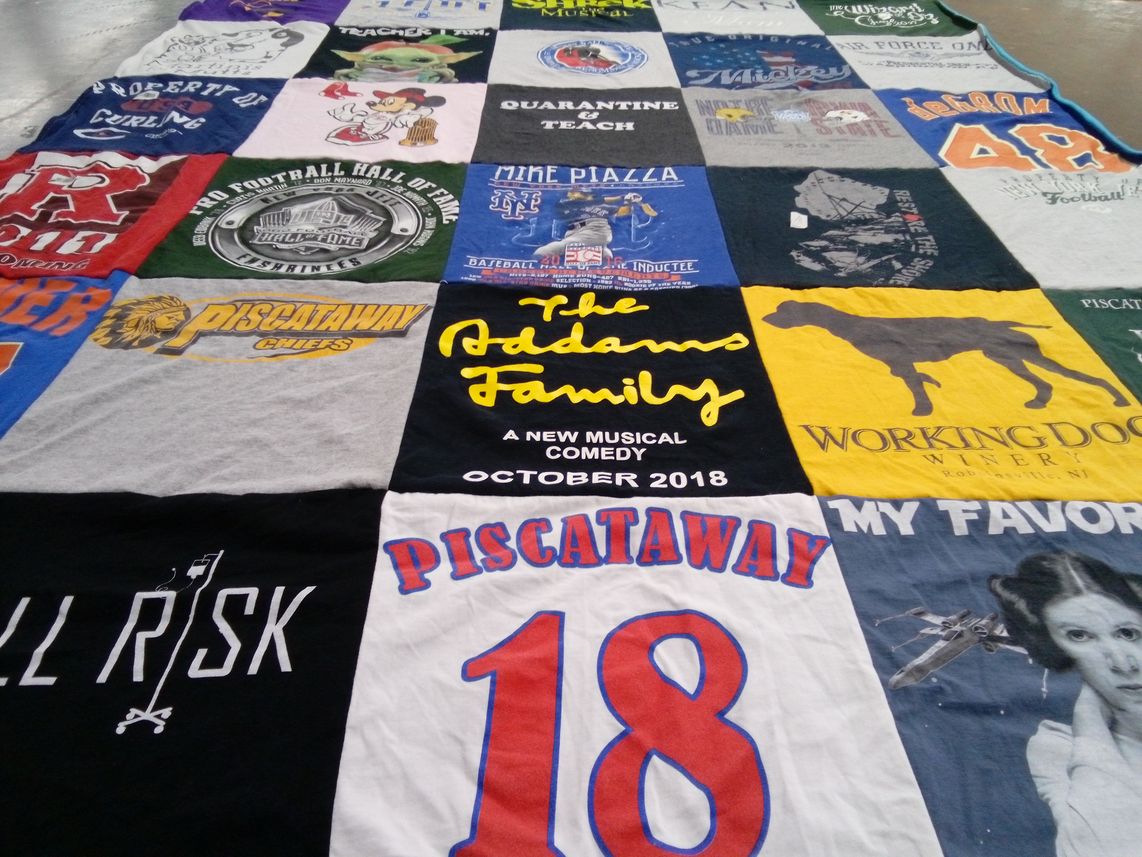 T-shirt quilt featuring piscataway chiefs by Lisa from NJ