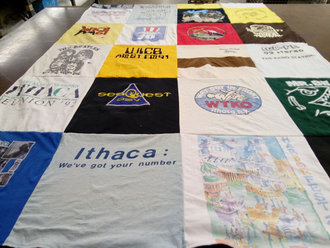 T-shirt quilt from ithaca college by Glenn from NY