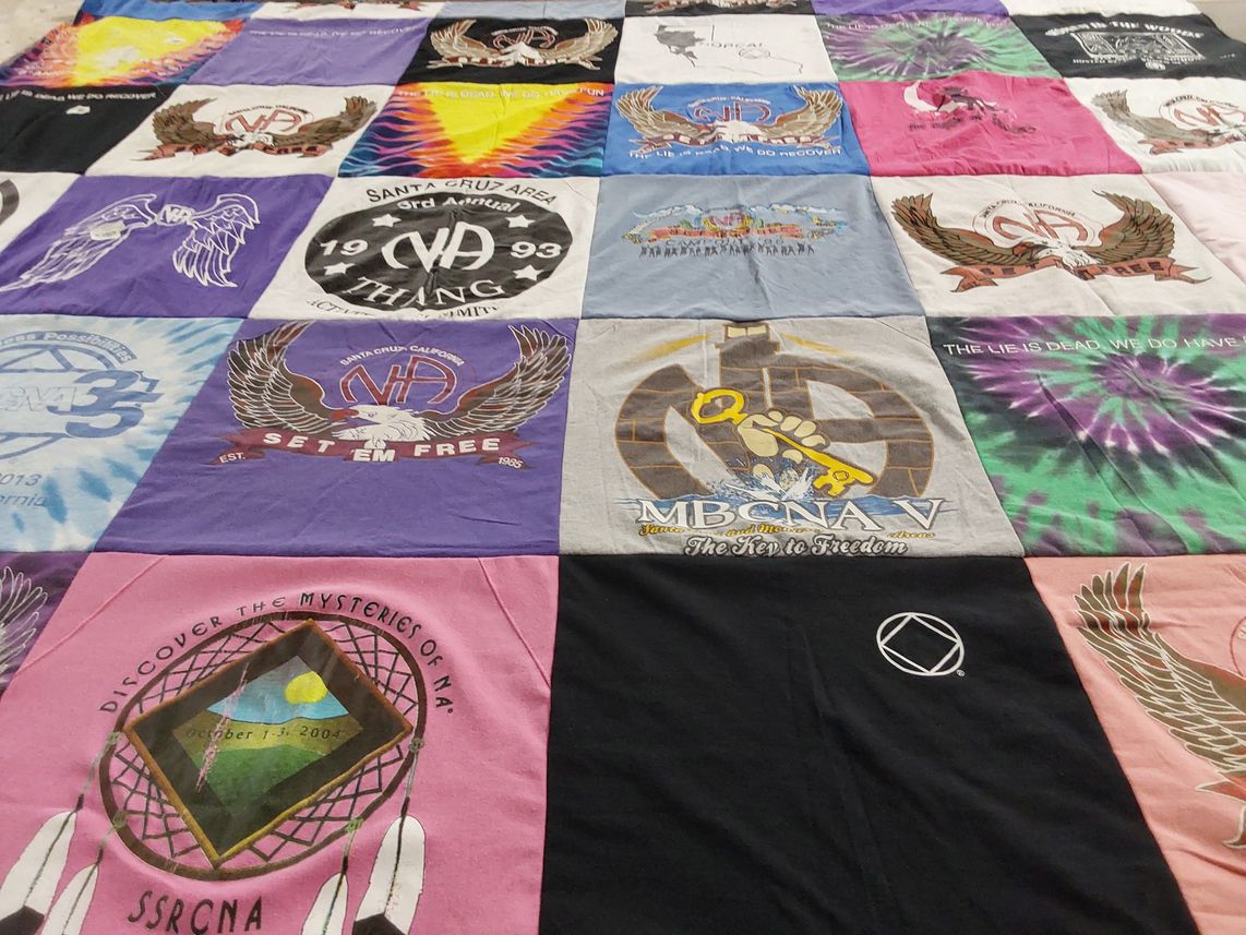 T-shirt quilt by Lorraine from CA
