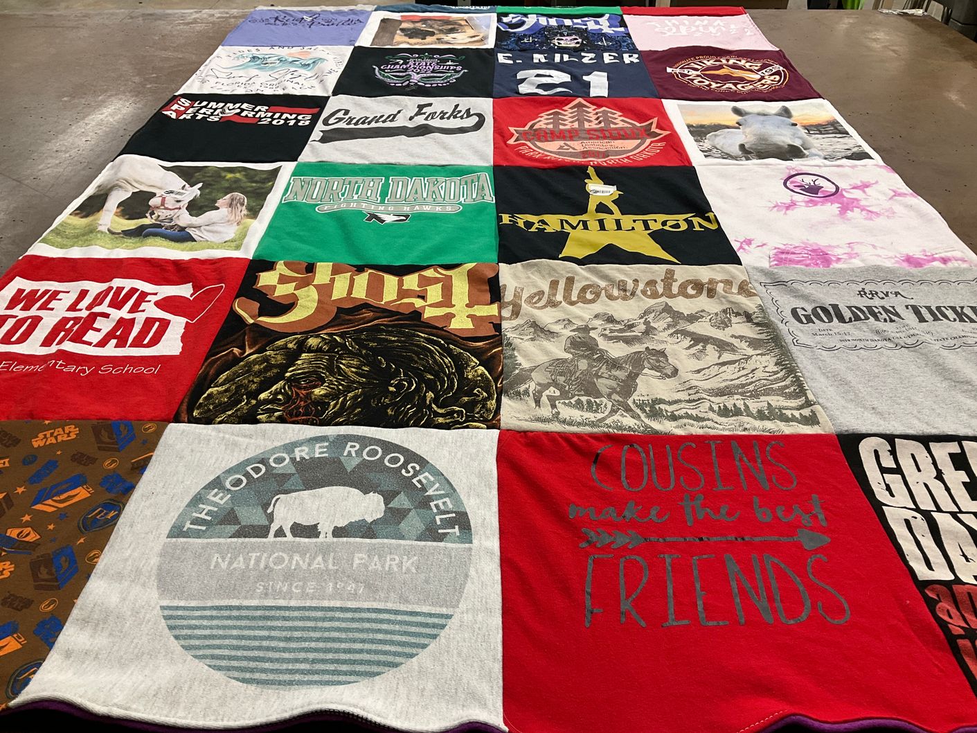 T-shirt quilt from north dakota state university by LeAnne from ND