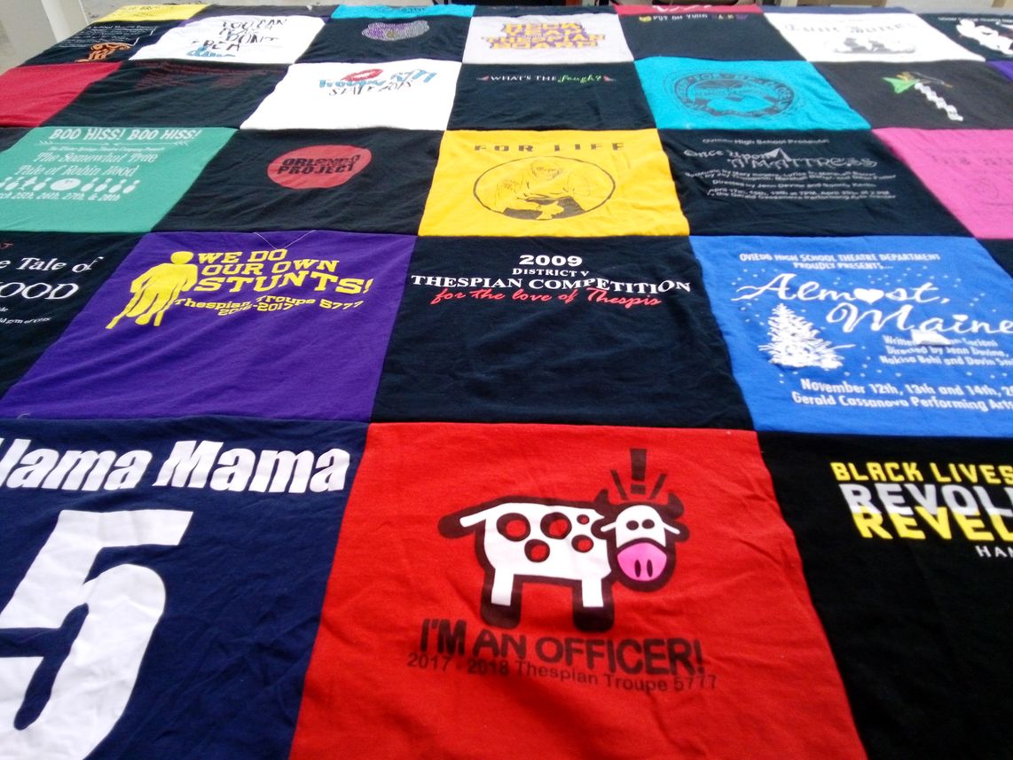 T-shirt quilt from oviedo high school by Scott from FL