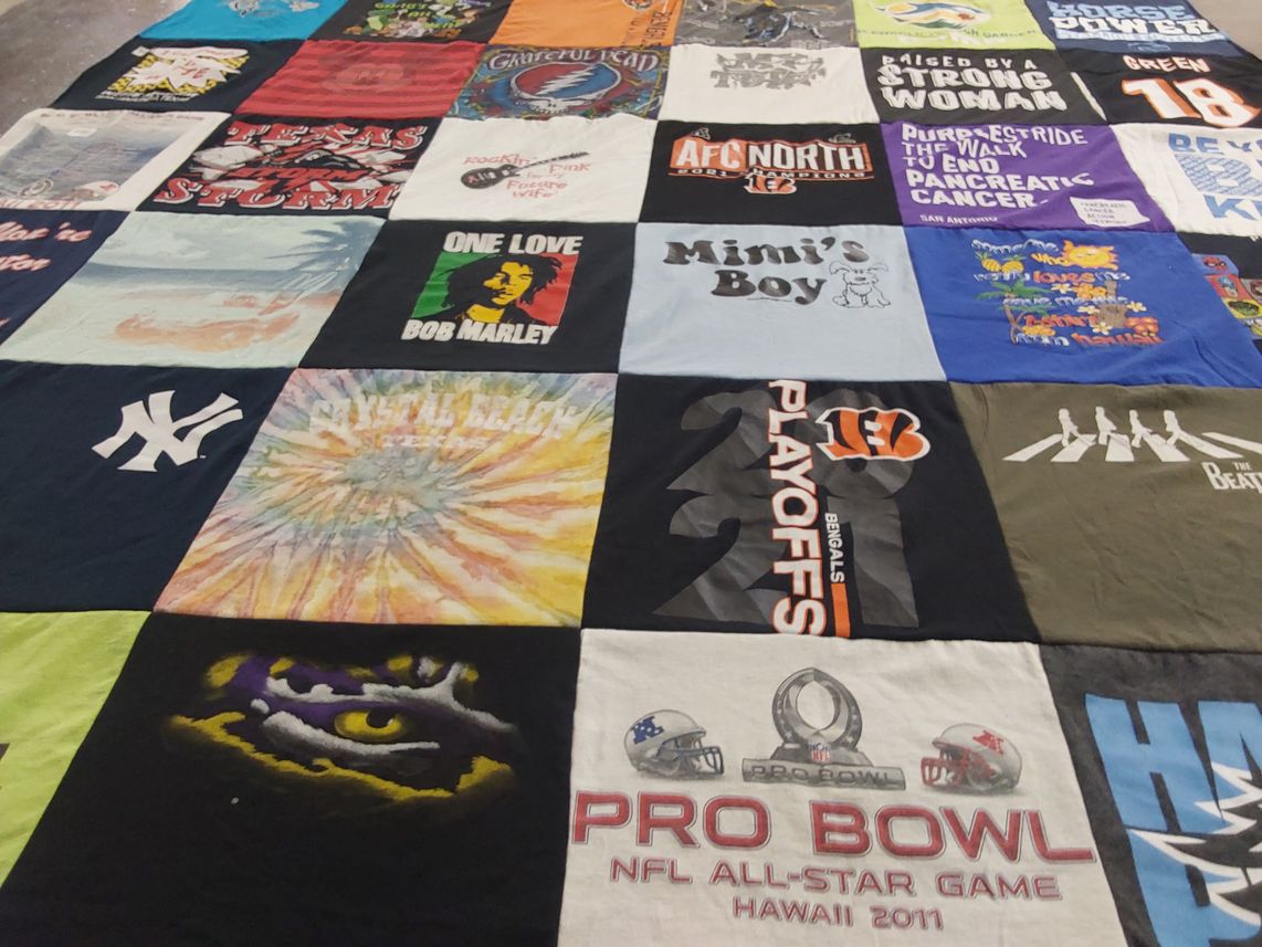 T-shirt quilt featuring cincinnati bengals by Julie from TX