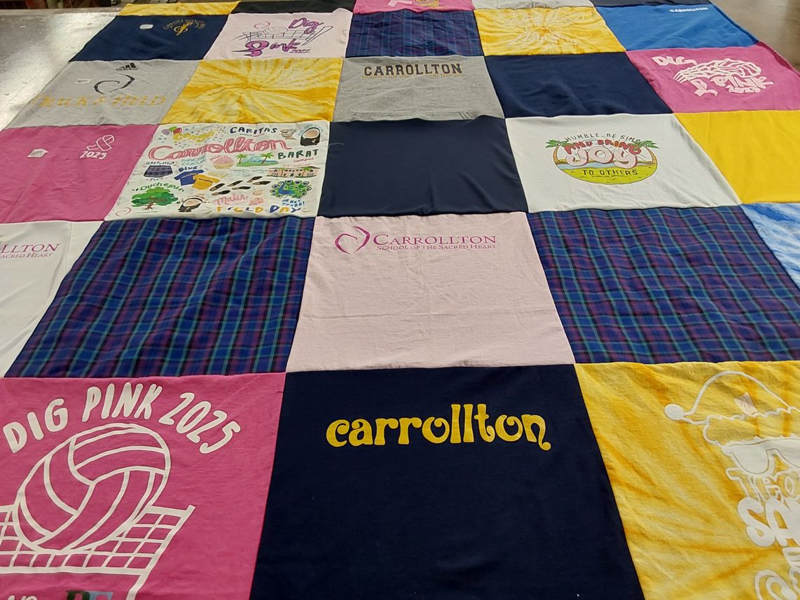 T-shirt quilt from carrollton school of the sacred heart by Anita from FL