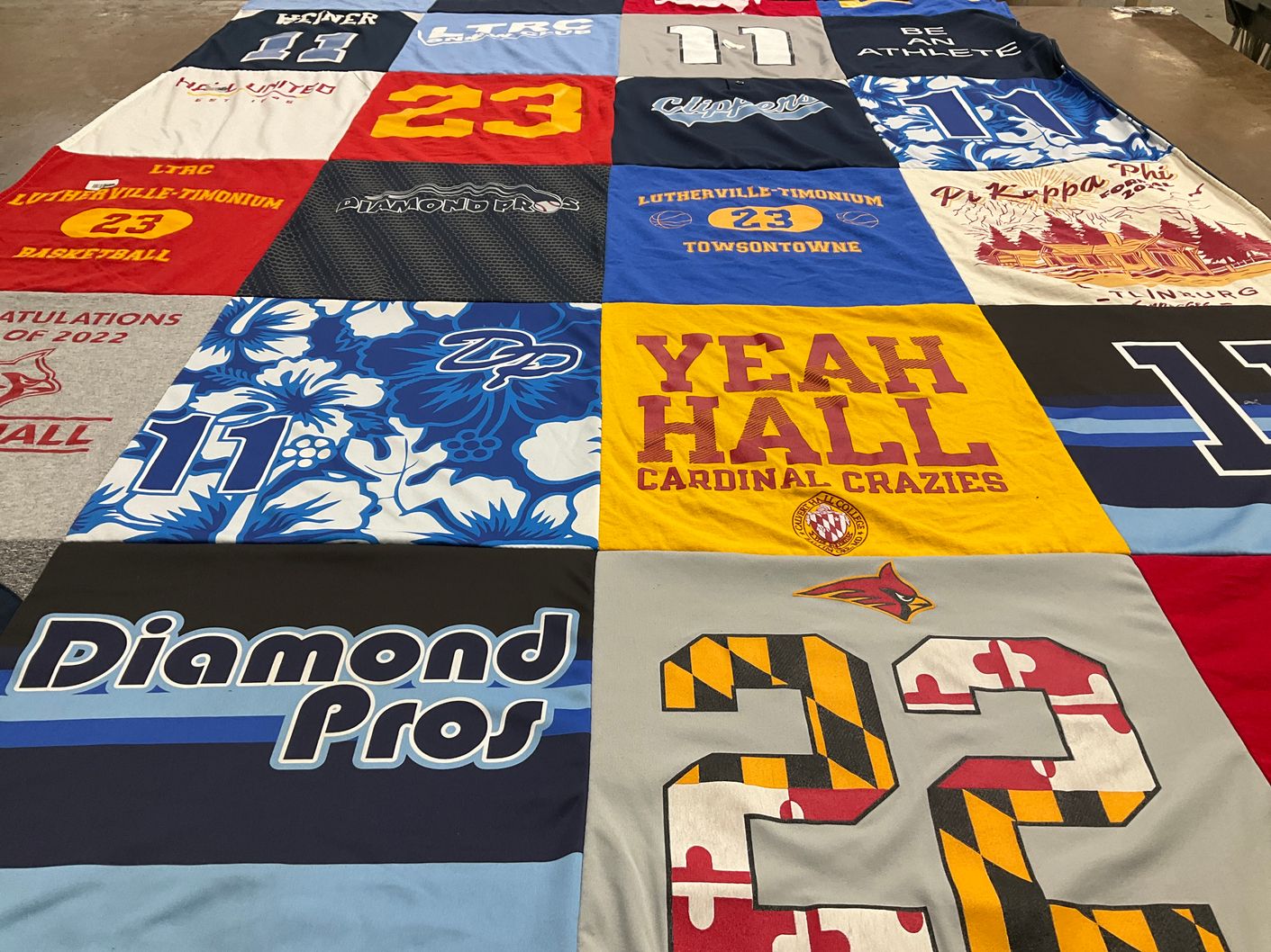 T-shirt quilt featuring cardinals by Monica from MD
