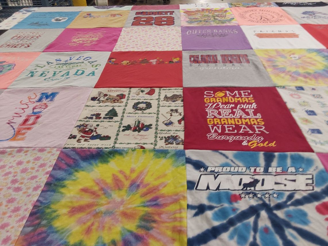 T-shirt quilt from colonial heights high school by Cathy from VA