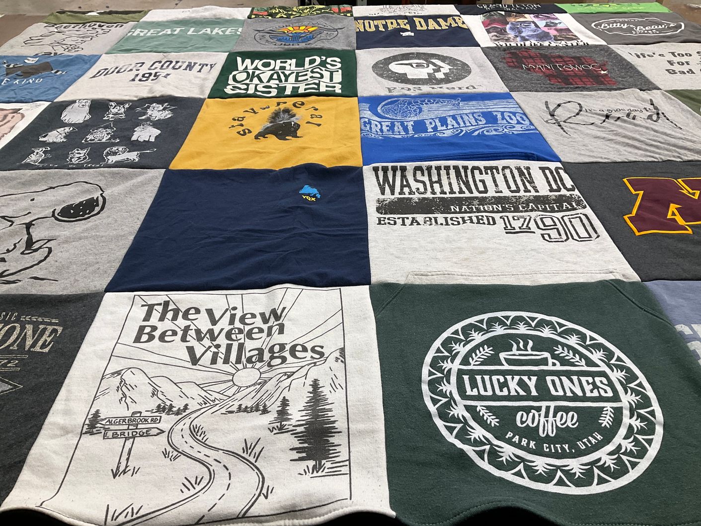 T-shirt quilt from university of minnesota by Kali from WI