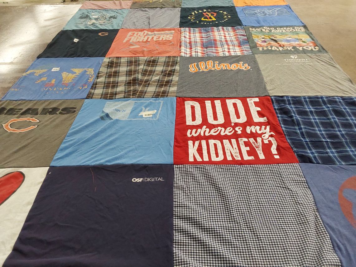 T-shirt quilt featuring chicago bears by Mary from IL