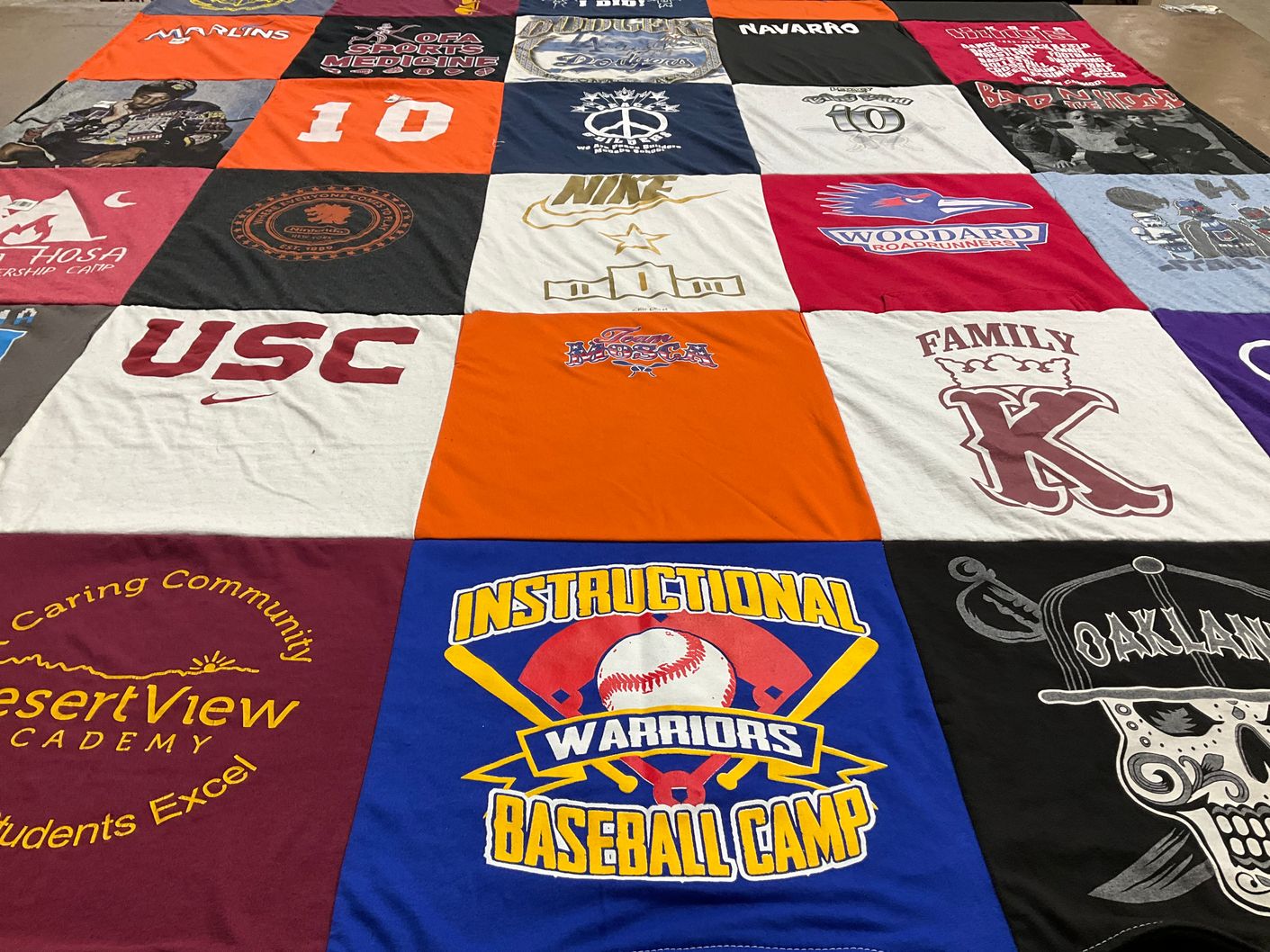 T-shirt quilt from university of southern california by Marco from AZ