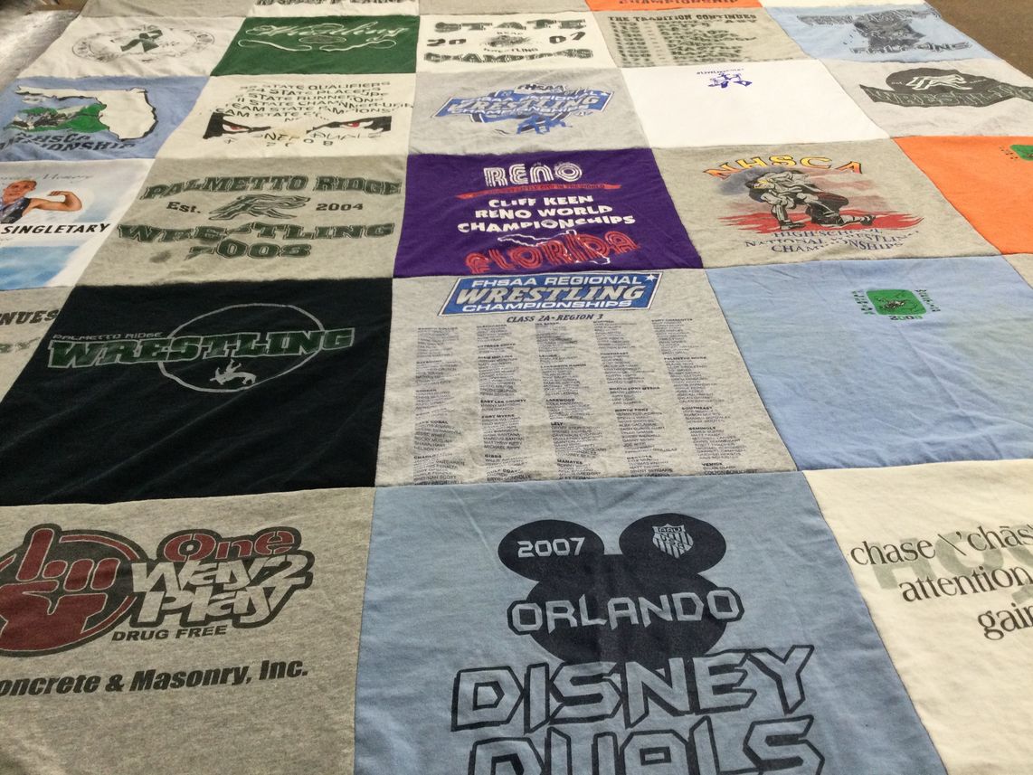 T-shirt quilt from palmetto ridge high school by Rhonda from FL