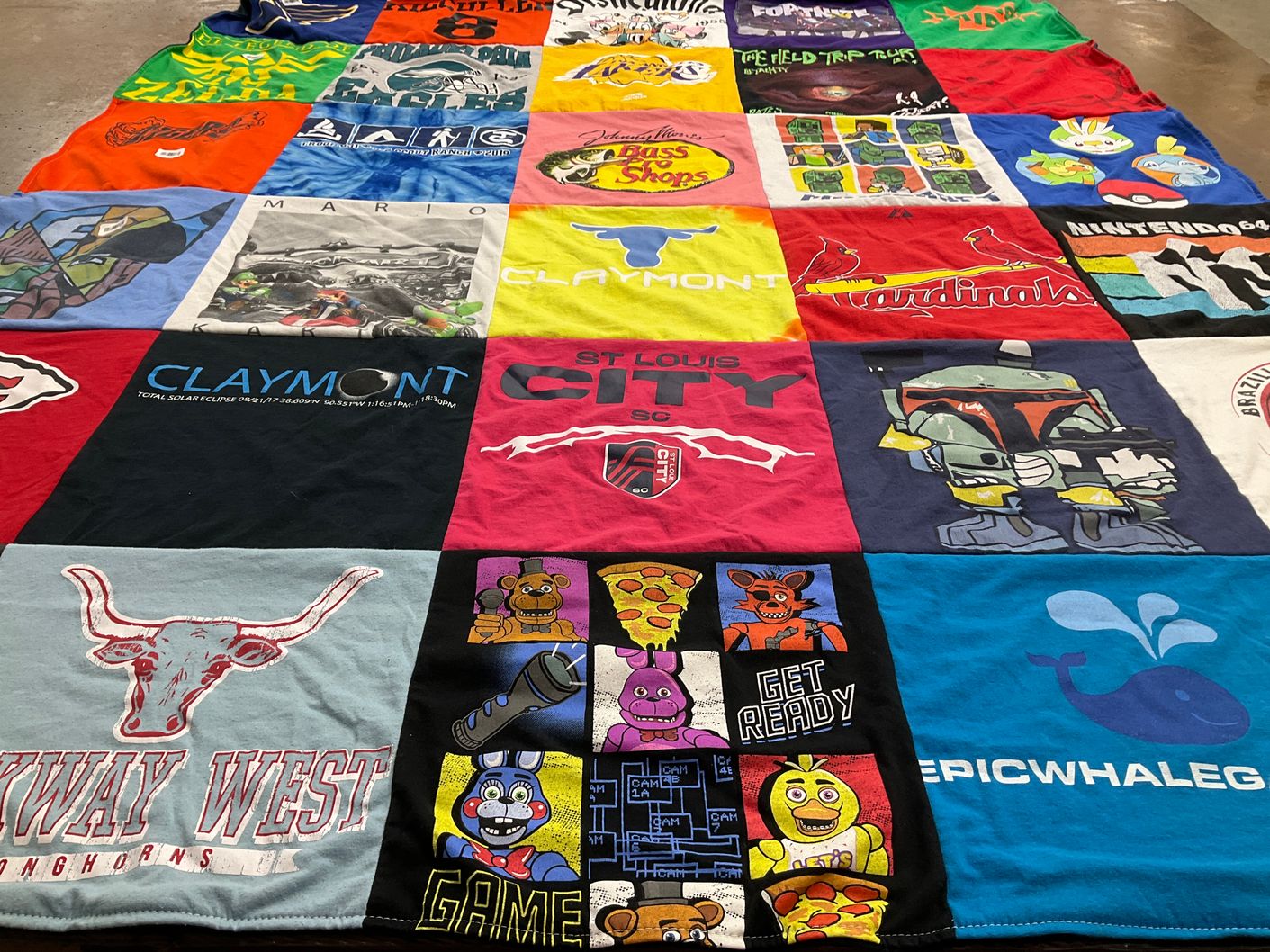 T-shirt quilt featuring st louis city sc by Lisa from MO