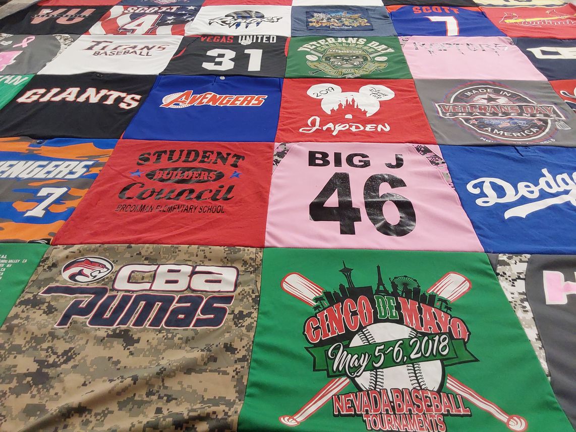 T-shirt quilt featuring cba pumas by Amy from NV
