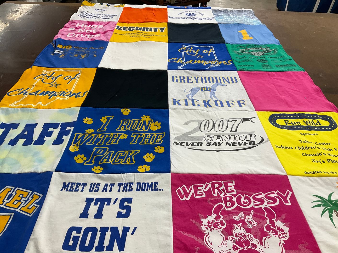T-shirt quilt from indiana university by Jennifer from WA
