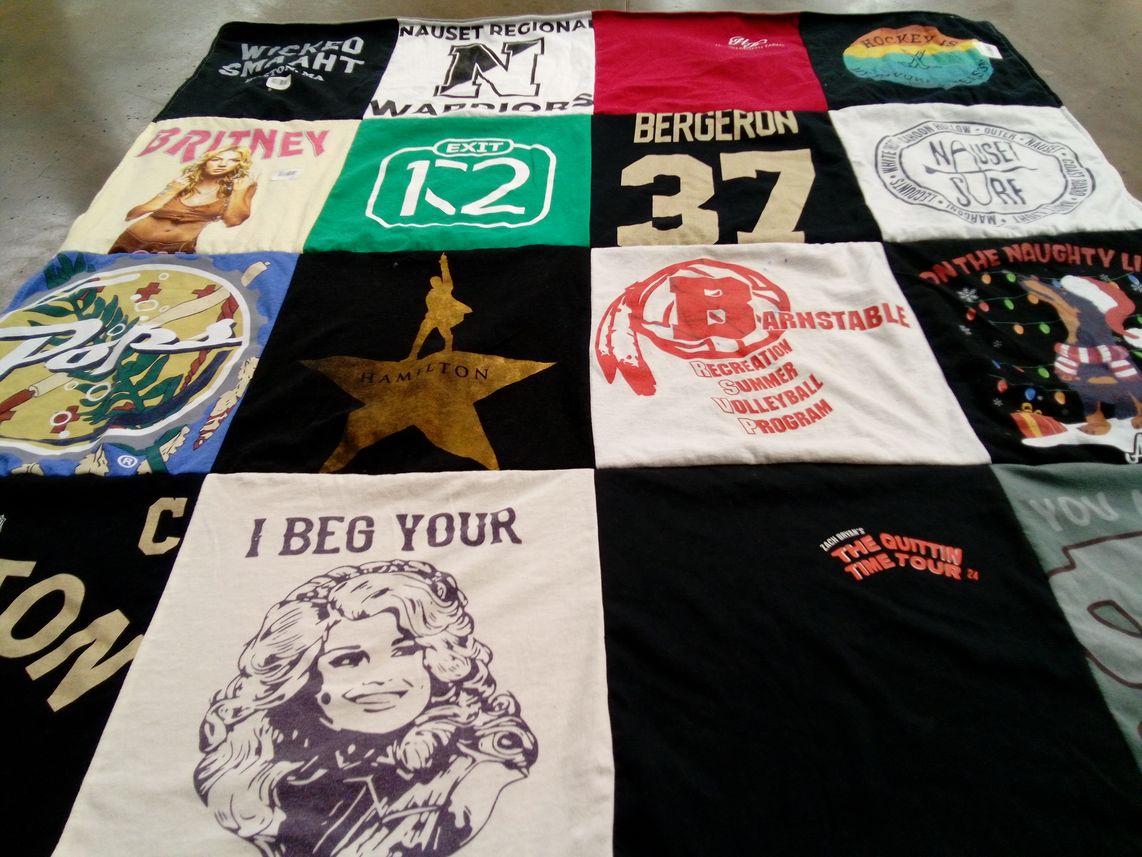 T-shirt quilt from nauset regional high school by Jennifer from MA