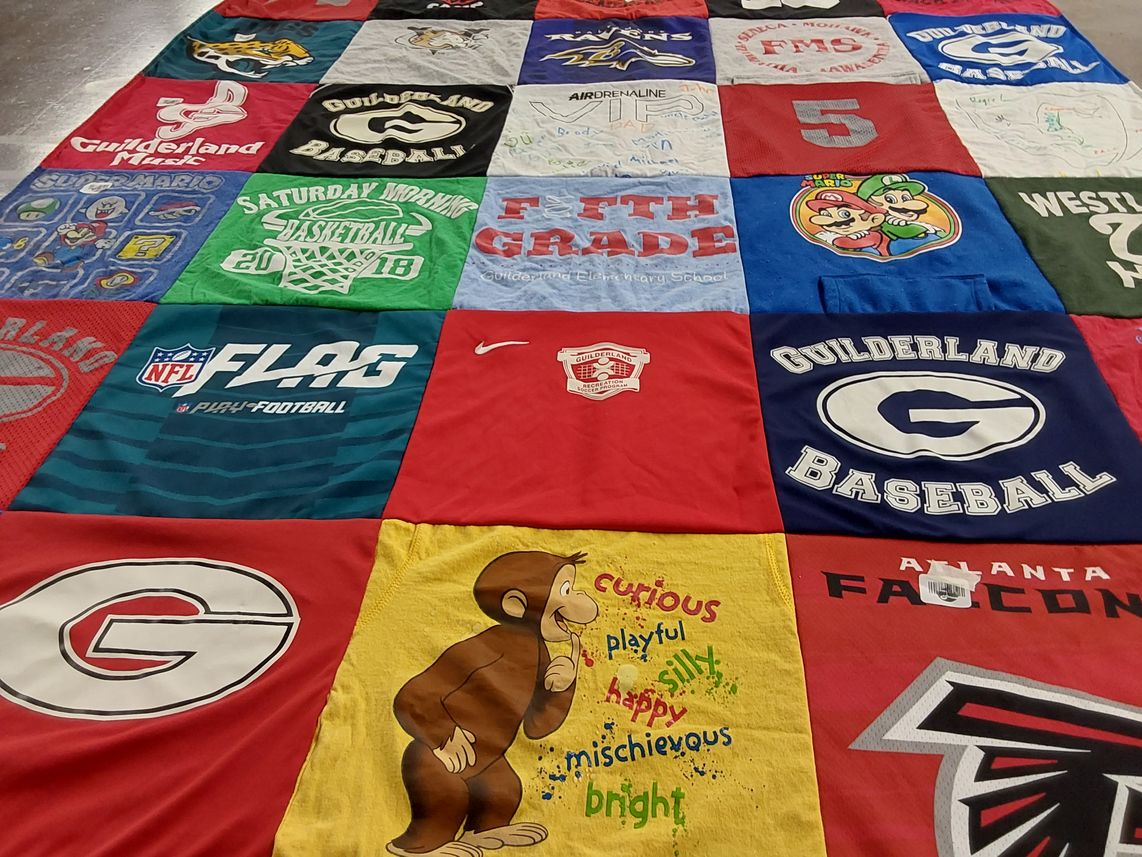 T-shirt quilt featuring atlanta falcons by Sandra from NY