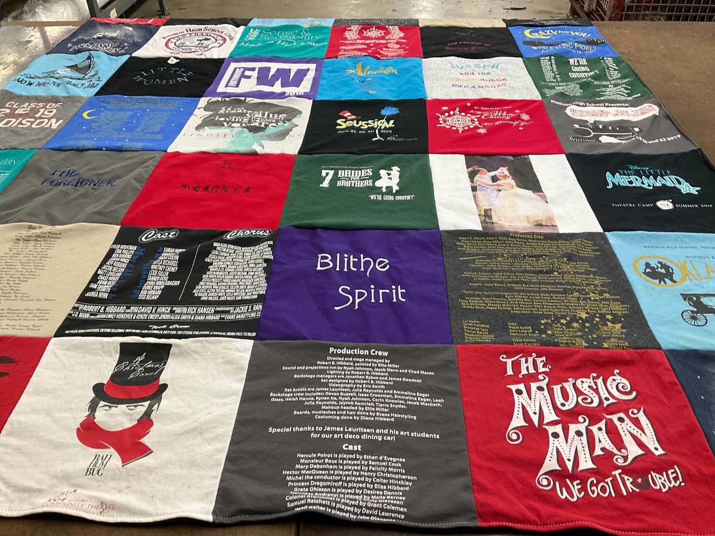 T-shirt quilt from madison high school by Diana from ID