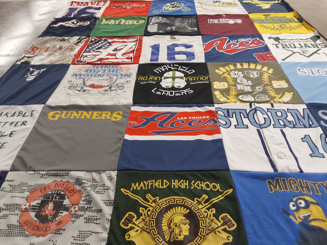 T-shirt quilt from mayfield high school, las cruces high school by Jullian from NM