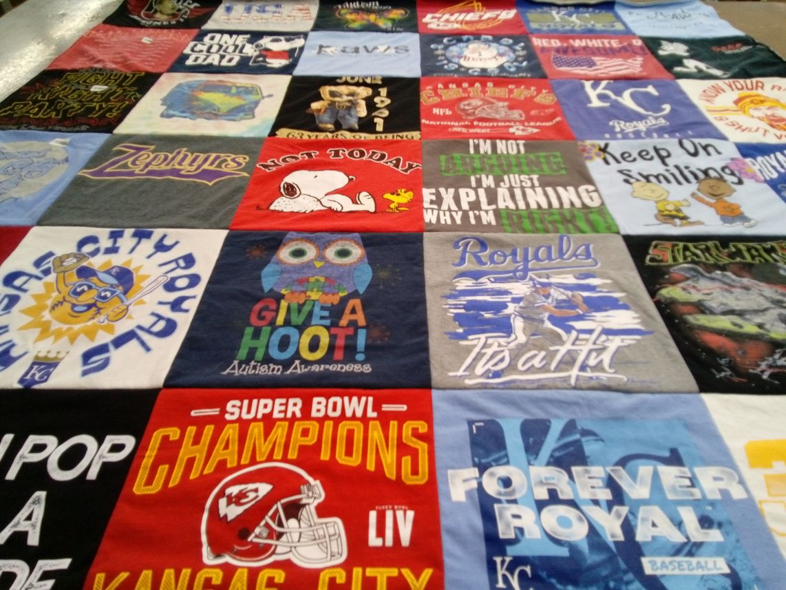T-shirt quilt featuring kansas city royals by Kathy from MO