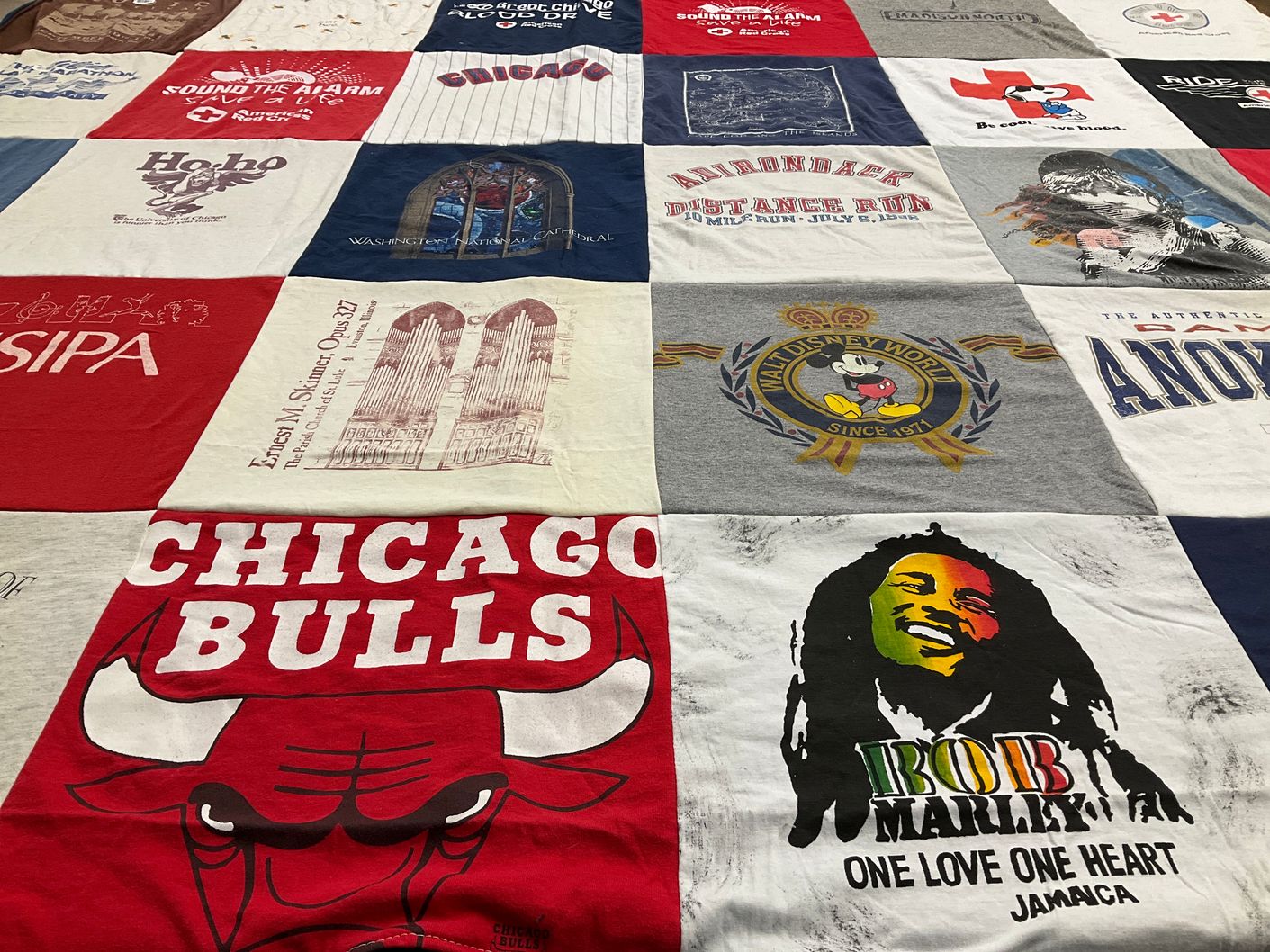 T-shirt quilt featuring chicago bulls by Ed from NY