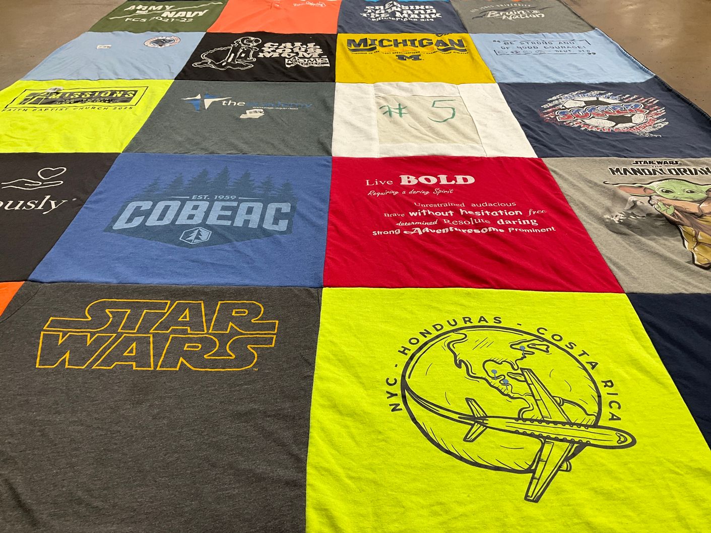 T-shirt quilt from michigan university by Nicole from MI