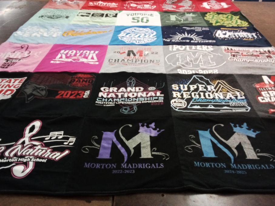T-shirt quilt from morton high school by Colleen from IL