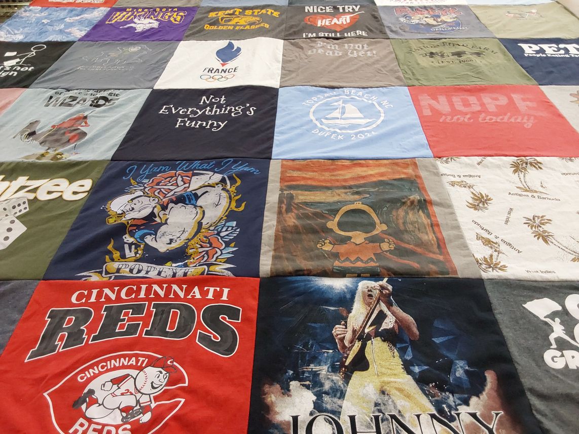 T-shirt quilt featuring cincinnati reds by Mary from OH