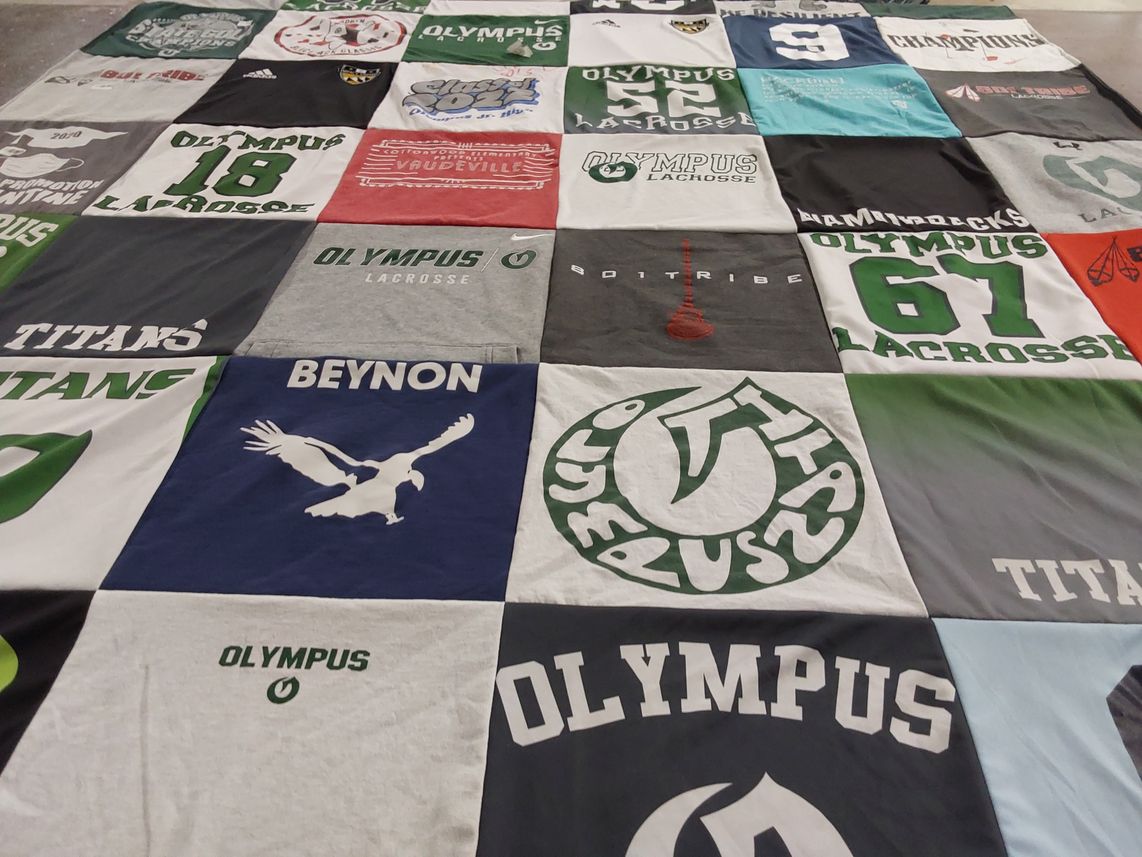 T-shirt quilt from olympus high school by Darbee from UT
