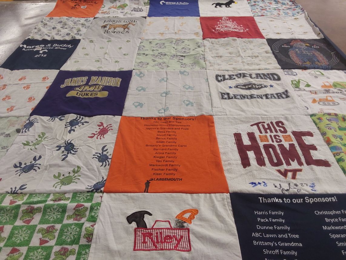 T-shirt quilt from james madison university by Paige from NC