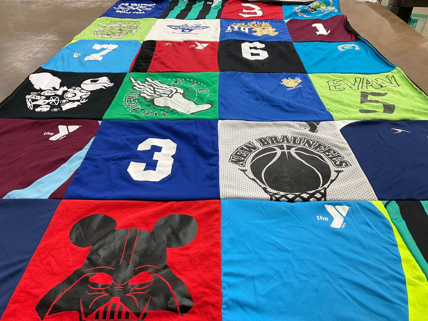 T-shirt quilt featuring new braunfels high school by Natalie from TX