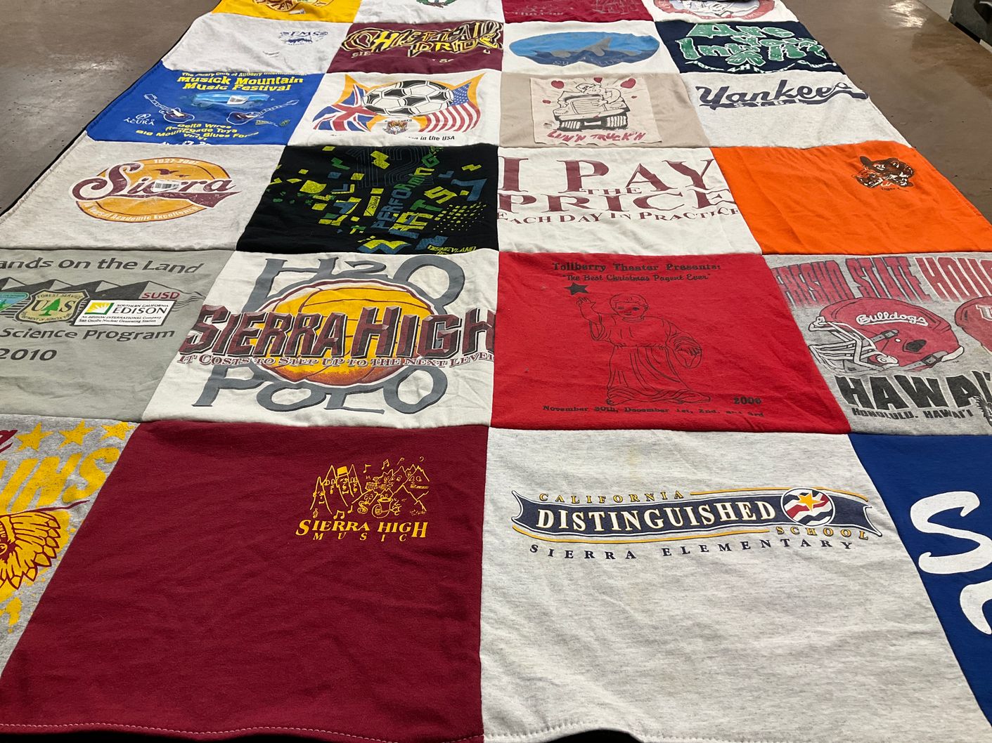 T-shirt quilt featuring bulldogs by Doreen from CA
