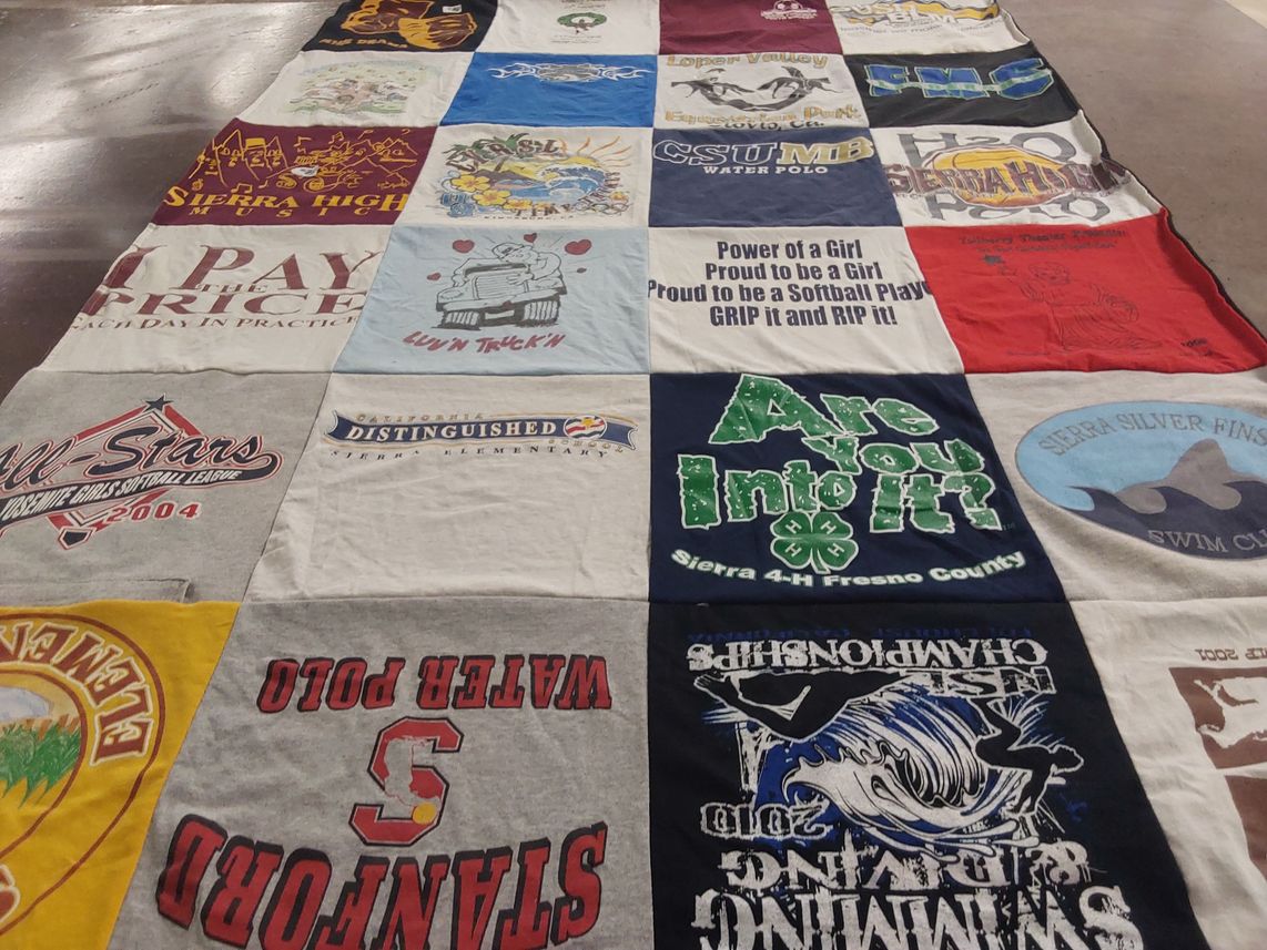 T-shirt quilt featuring stanford water polo by Doreen from CA