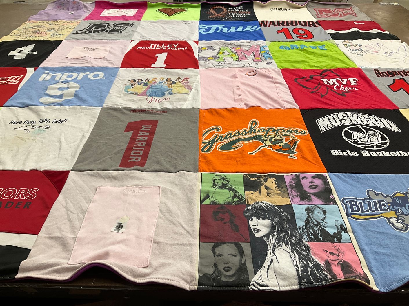 T-shirt quilt featuring muskego girls basketball by Stephanie from WI