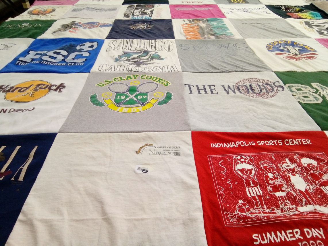 T-shirt quilt from indiana university by Sarah from IN