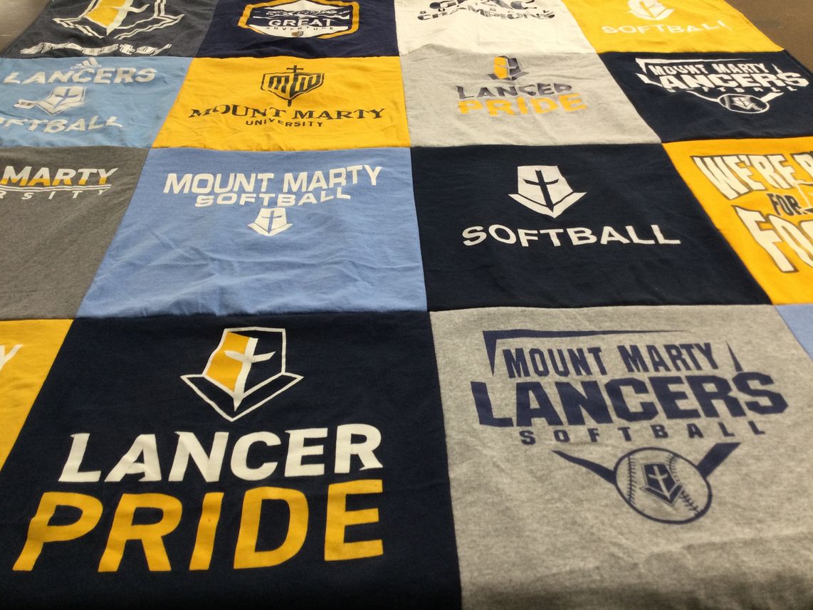 T-shirt quilt featuring mount marty lancers by Lana from NE